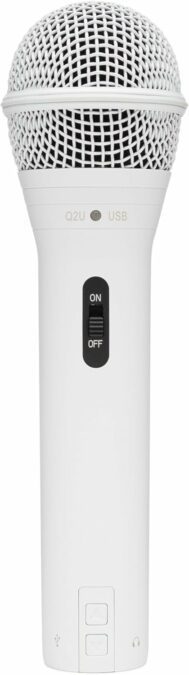 Samson Microfone dinâmico portátil Q2U USB e XLR com padrão polar cardioide para podcasts e trans
