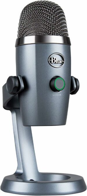 Microfone Condensador USB Logitech For Creators Blue Yeti Nano com Captação Cardióide e Omnidirec